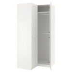 Corner wardrobe, white/white, 110/110x236 cm (43 3/8/43 3/8x93 1/8 ")