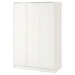Wardrobe with 3 doors, white, 117x176 cm (46 1/8x69 1/4 ")